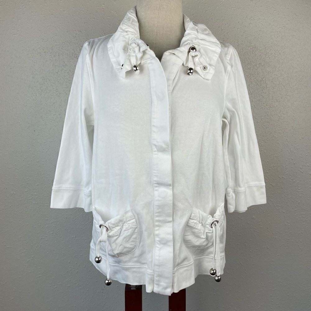 NWT Passports White Button Down Jacket Size M